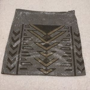 Sequined Mini Skirt